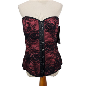 NWT Coquette Corset Lace Up Tie Whimsigoth Romantic Sexy Lingerie Top Blouse